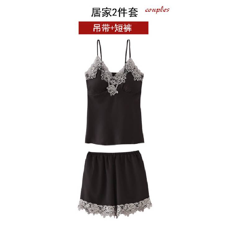 5PC Silk Robe Sleep Suit Womens Lace Satin Pajamas Gown Set V Neck Cami Nighties Wear Pijama Home Nightwear Spring Nightdress