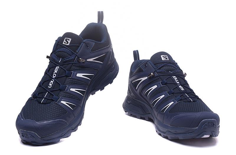 Dark blue and white Salomon outdoor casual retro SPEEDCROSS 17 knitted surface hiking sneakers men's hiking shoes 40-46