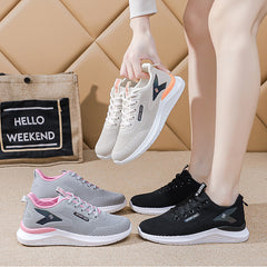 2023 spring new soft-soled shoes mesh hiking shoes all-match casual shoes