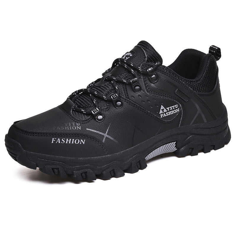 New men's and women's shoes hiking shoes cotton shoes low top leather large size outdoor hiking  shoes
