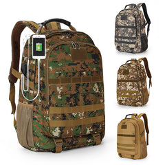 Oxford cloth backpack camouflage outdoor mountaineering bag men's travel bag multi-functional large-capacity waterproof military fan tactical bag