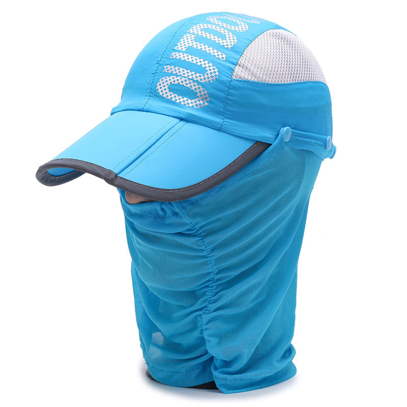 Outdoor portable sunscreen folding baseball caps for men and women summer hiking trips