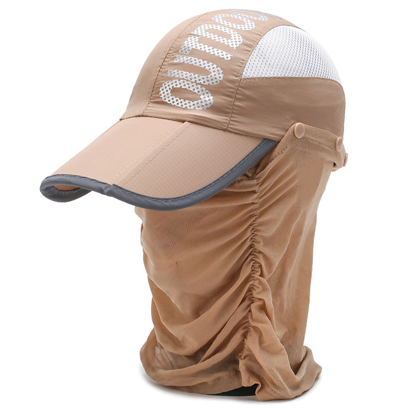 Outdoor portable sunscreen folding baseball caps for men and women summer hiking trips