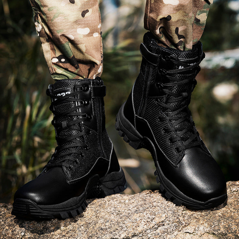 Men's high-top military outdoor mountain desert combat non-slip wear-resistant casual men's boots large size 39-47
