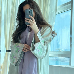 Arabian Dubai Fashion Saudi   Abaya Cardigan Robe Turkish Casual Jacket Women