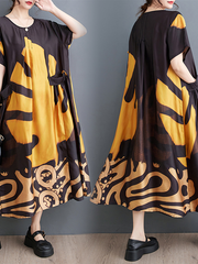 Plus-size women's clothing 2023 summer new fashion fat MM dress Korean version   mid-length skirt