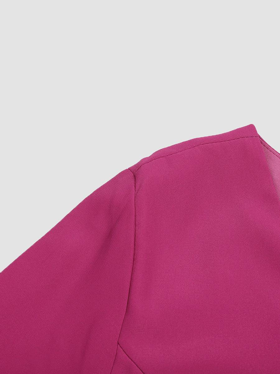 Elegant Ruffled Slit Dress