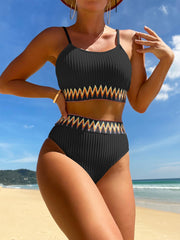 New bikini fashion ladies split sleeveless European and American swimsuit with chest pad swimsuit