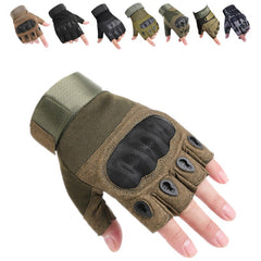 Male Female Tactical Army Military Gloves Hard Knuckle Motorcycle Gloves For Men Women Outdoor Cycling Hunting Hiking Fingerless Gloves