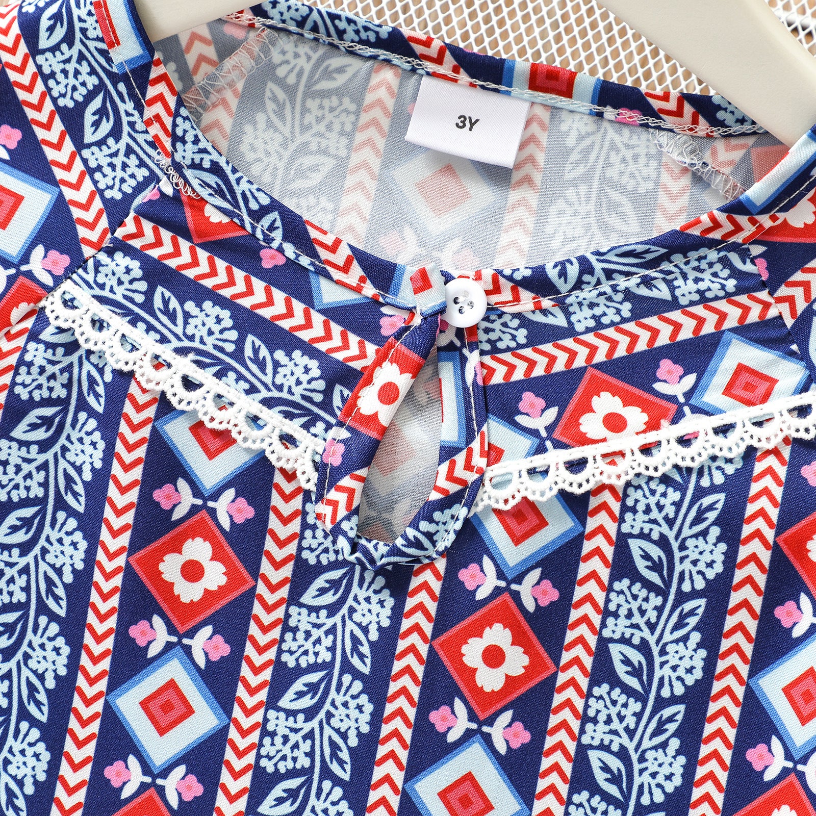 AliExpress spring and autumn long-sleeved girl dress ethnic style striped European and American girl dress small and medium princess dress