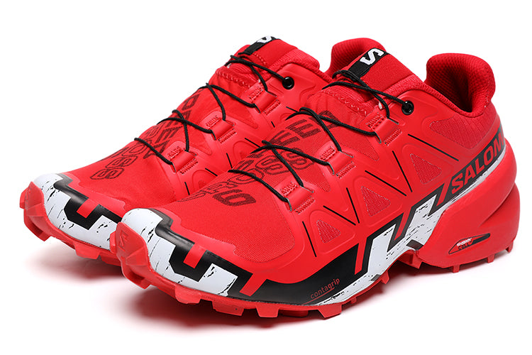 Red and black Salomon XA PRO 3D v8 men's trail running shoes women's breathable sports running shoes outdoor hiking shoes