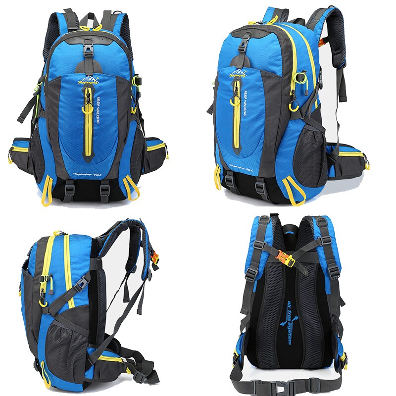 Men 40L waterproof backpack travel pack  Hiking sports bag pack Outdoor Climbing Mountaineering Camping backpack for male