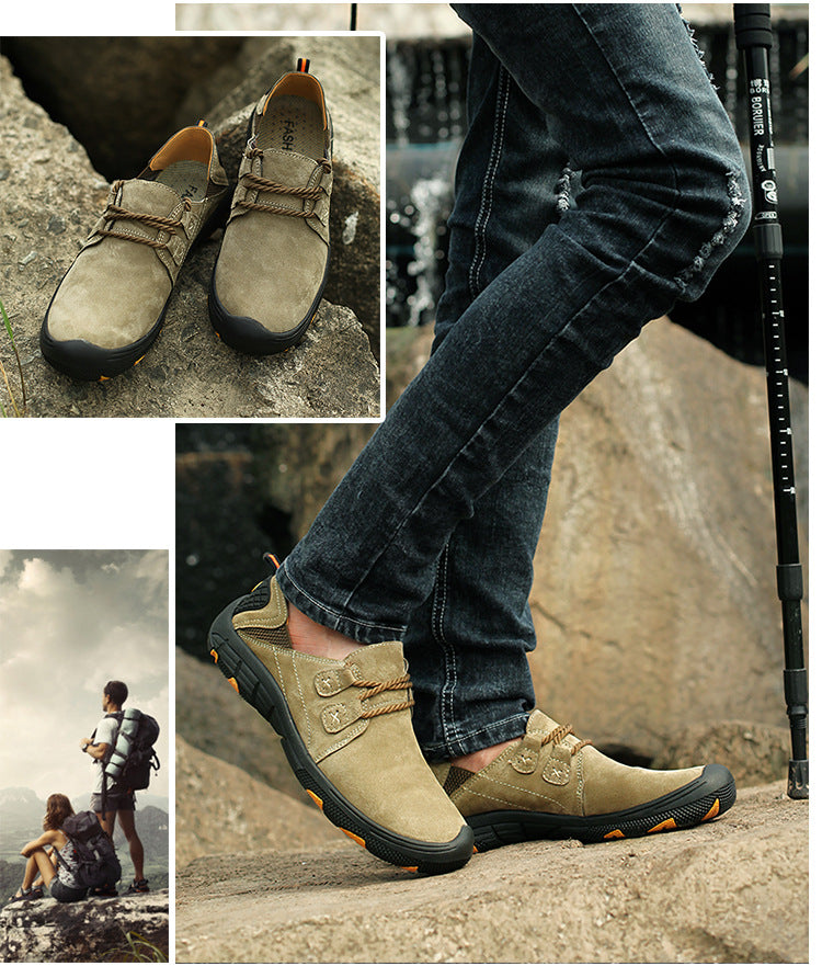 Spring and Autumn Extra Large Men's Shoes 45 Outdoor Leisure 46 Leather Hiking Shoes Men 47 Lazy Pedal Shoes 48