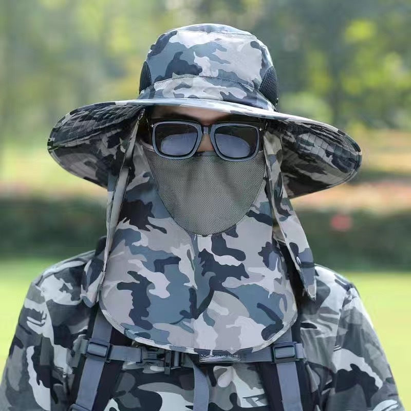 Wide Brim Boonie Sun Hat Summer Outdoor Sport Fishing Hiking Bucket Hat Sun Protection Wide Brim Hat Breathable Sunshade Hat