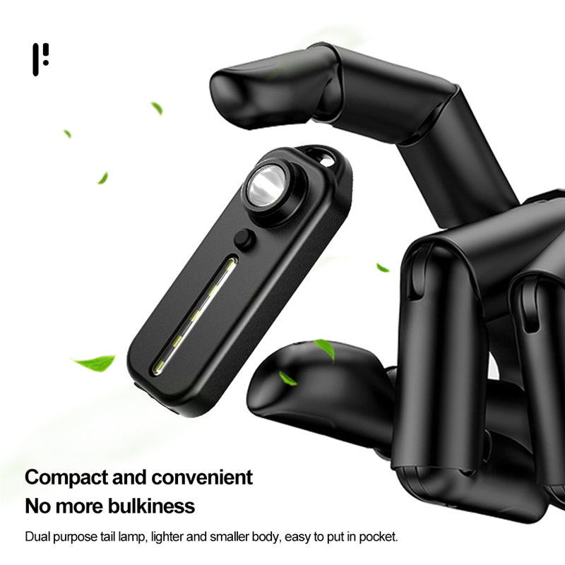 Type C Rechargeable Bike Tail Light LED Portable Flashlight Waterproof Emergency Torch Flashlight Cycling Running Cycling Hiking