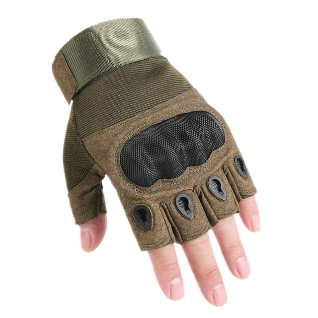 Male Female Tactical Army Military Gloves Hard Knuckle Motorcycle Gloves For Men Women Outdoor Cycling Hunting Hiking Fingerless Gloves