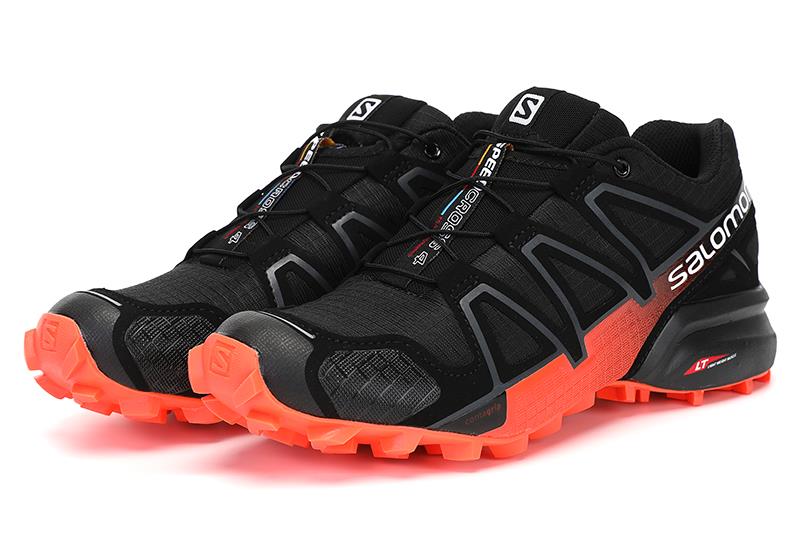 Black and red Salomon outdoor casual retro Speed Cross 4  surface hiking sneakers men's hiking shoes 40-46