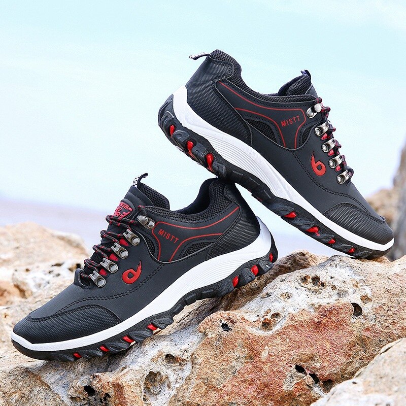 Fall Wearable All-Match Street Trendy Running Non-Slip Outdoor Men's Shoes Leisure Hiking Mountaineering Travel Sneakers Men