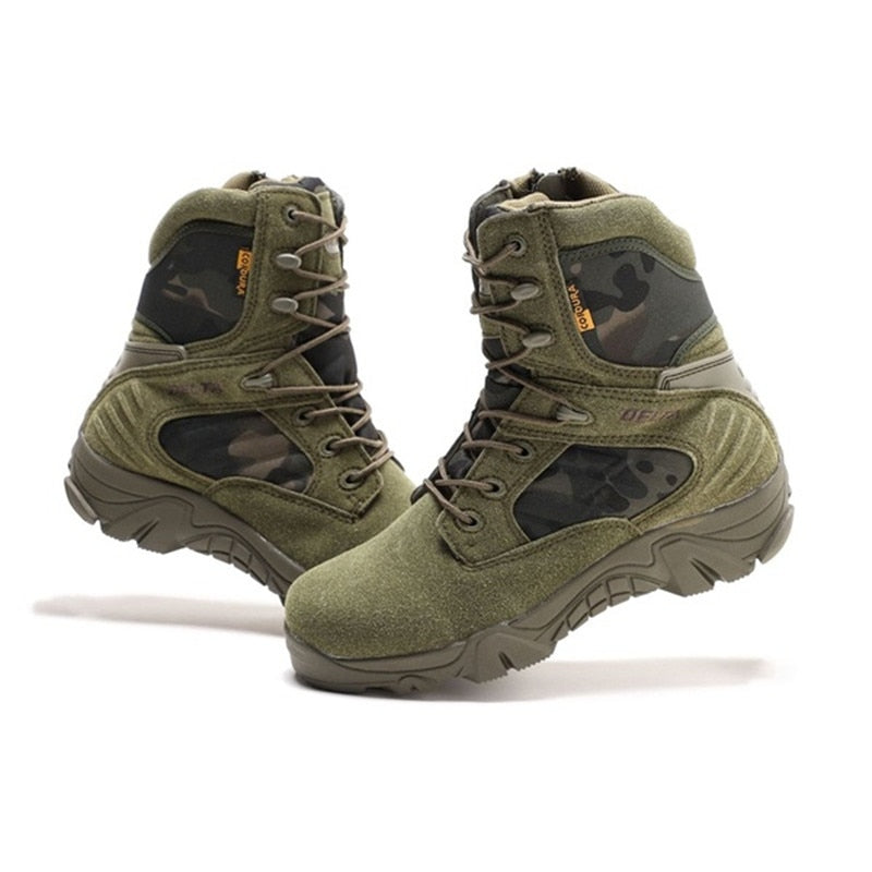 Men Desert Tactical Military Boots Mens Work Safty Shoes Special Force Waterproof Army Boot Lace Up Combat  Boots Big Size