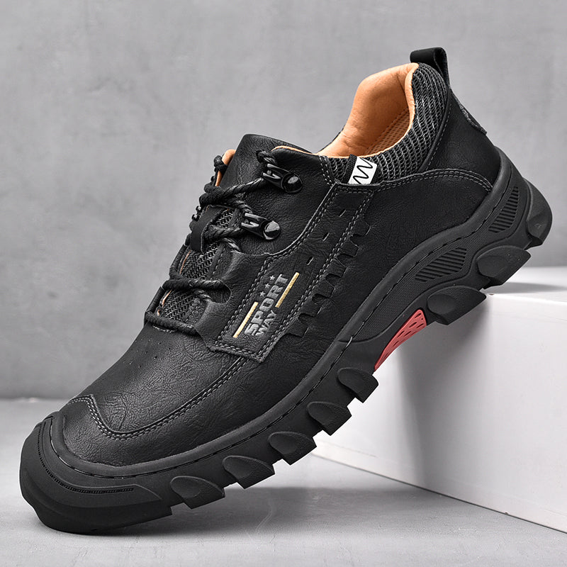 Autumn new outdoor hiking shoes casual shoes sports trekking men's shoes leather toe shoes
