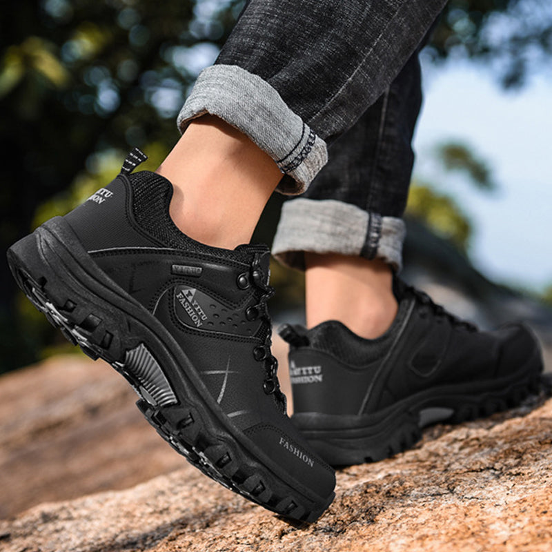 New men's and women's shoes hiking shoes cotton shoes low top leather large size outdoor hiking  shoes