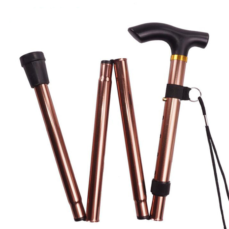 Outdoor Hiking Camping Mountaineering Poles Walking Stick Telescopic Baton Trekking Poles Folding Cane Crutches Pole Unisex