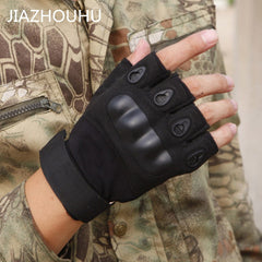 Army Armor Protection Shell Tactical Gloves Half Finger Sports Gloves Fitness Hiking Riding Cycling Military Women Men's Gloves