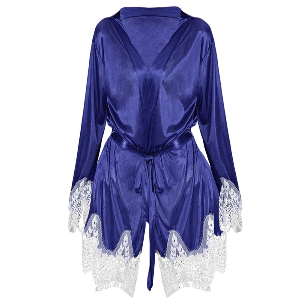 Women's fashion loungewear  silk nightgown