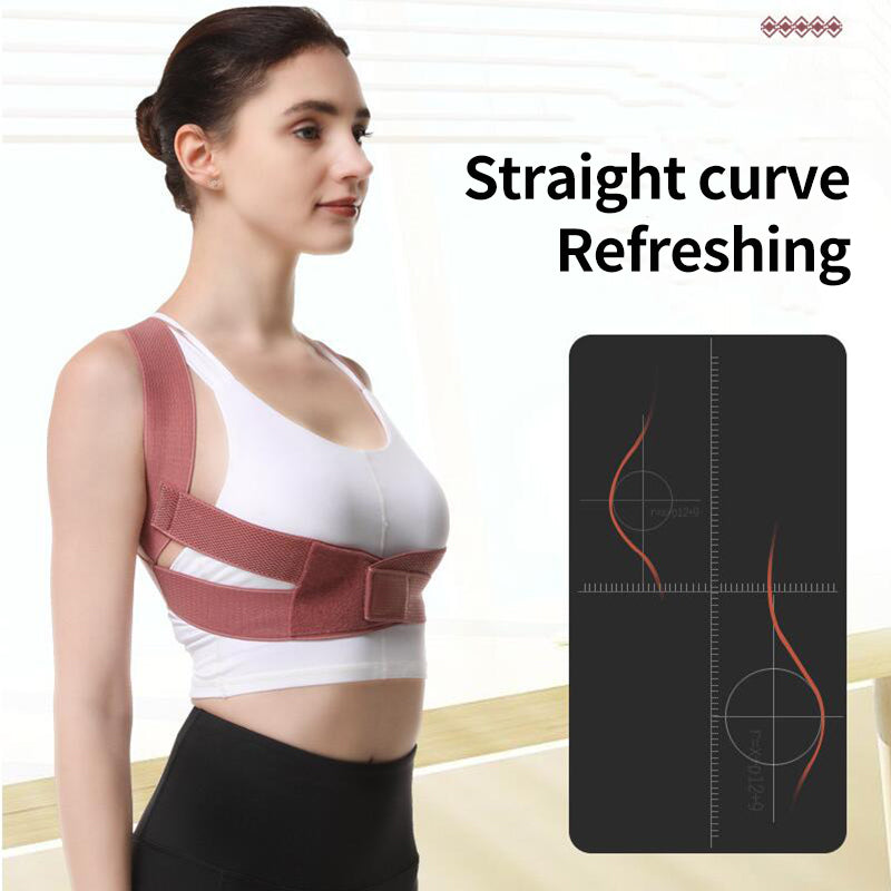 Posture Corrector Adjustable Back Brace Shoulder Lumbar Support Belt For Adult Unisex