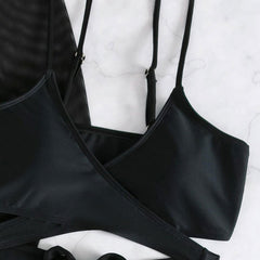 European and American sexy cardigan and kimono blouse bikini three-piece swimsuit gathered high waist hot spring swimsuit