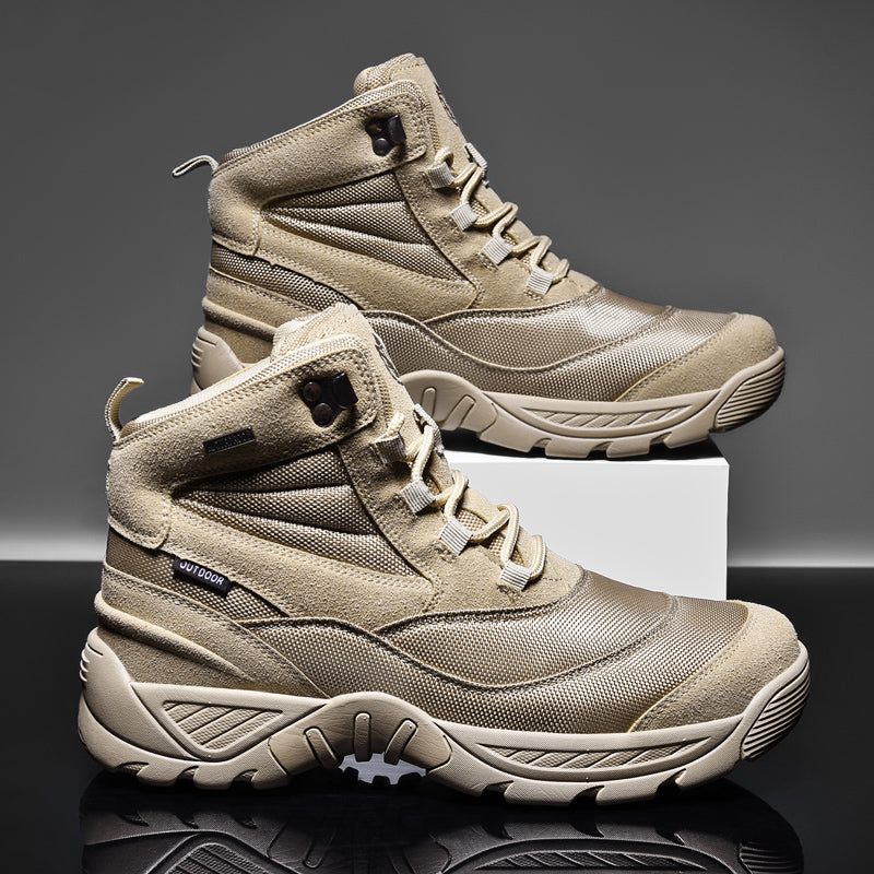 Men Outdoor Large Size 39-46 Army Boots  -Top Military Combat Boots Men Hiking Shoes Breathable Sneakers Cleats Trekking Shoes Travel Camping Shoes