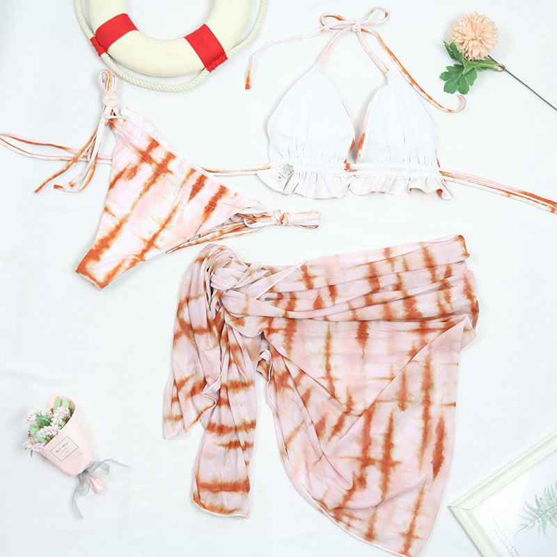 New European and American bikini three-piece European and American swimwear