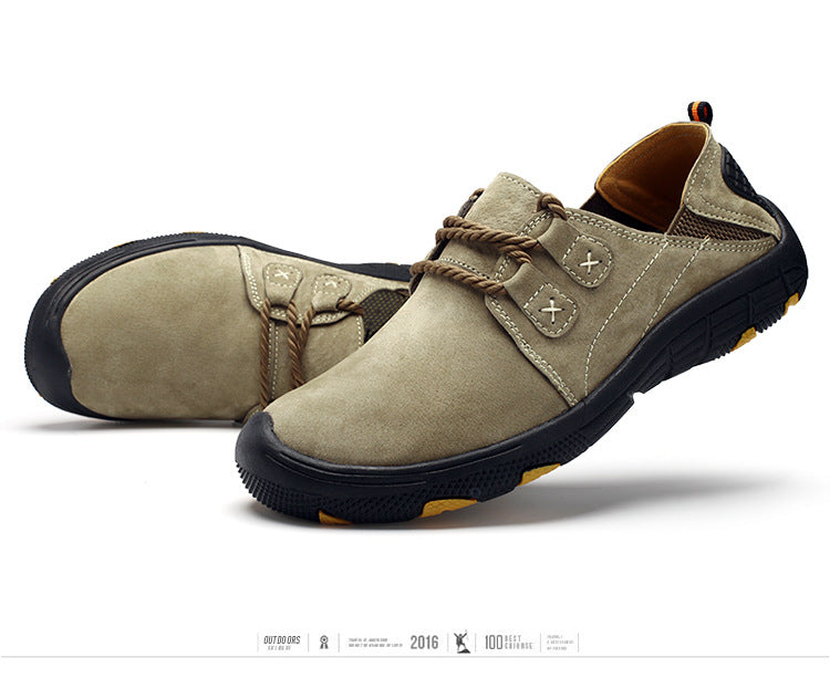 Spring and Autumn Extra Large Men's Shoes 45 Outdoor Leisure 46 Leather Hiking Shoes Men 47 Lazy Pedal Shoes 48