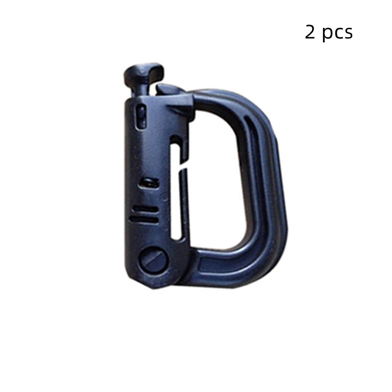 Connecting Lattice Hook Buckle D-Ring Buckle Molle Webbing Backpack Buckle Hasp Lock Steel Lock Camp Hiking Mountaineering Outdoor