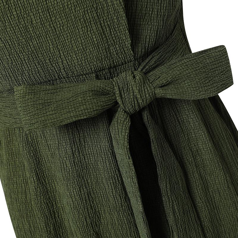 ZAZNEA Causal Loose Dress Ladies Elegant Work Vestido Women Summer Short Sleeeve Solid Sundress Fashion Loose Lace Up Dresses