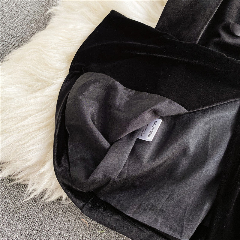 New autumn and winter Korean style trendy lace-up waist slimming mid-length windbreaker jacket for women