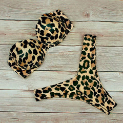 Push Up Bikini Swimwear Women Swimsuit New Leopard Brazilian Bikini Set Bathing Suit Female Summer Beach Wear Biquini