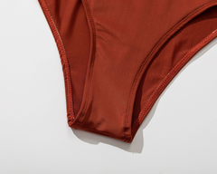 New European and American fashion cross halter neck halter one piece swimsuit