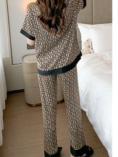 Pajamas women's short-sleeved trousers ice silk  - thin section net red style fashion outerwear silk spring suit