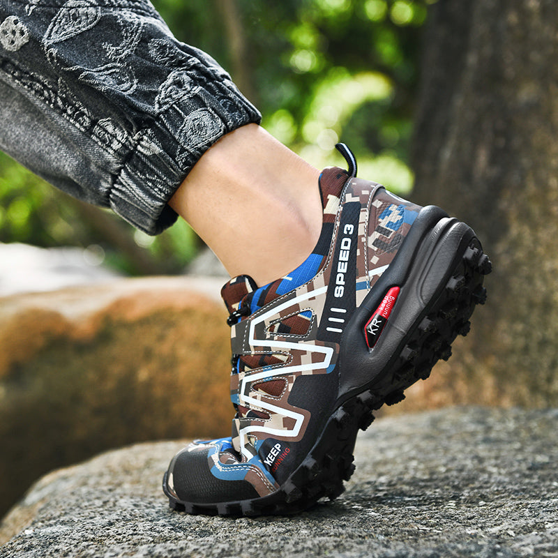 Outdoor Hiking Shoes Plus Size Men's Camouflage Hiking Shoes Lightweight Sneakers