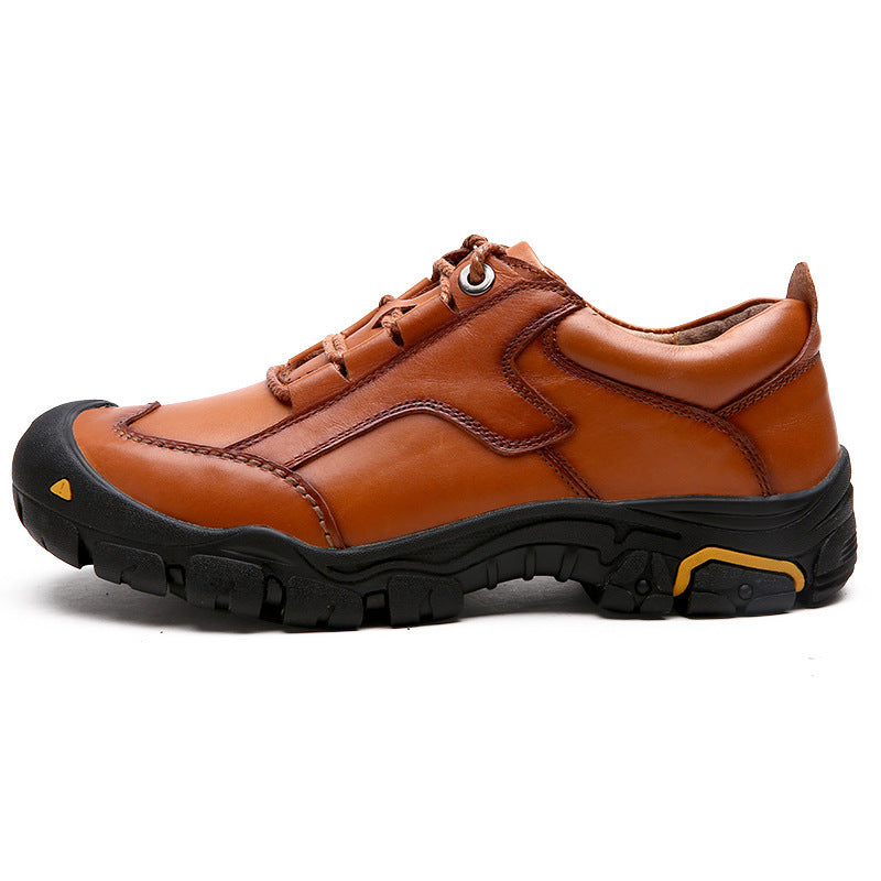 Men's hiking shoes outdoor sports hiking leather top layer cowhide