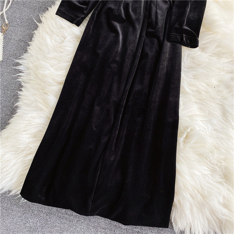 New autumn and winter Korean style trendy lace-up waist slimming mid-length windbreaker jacket for women