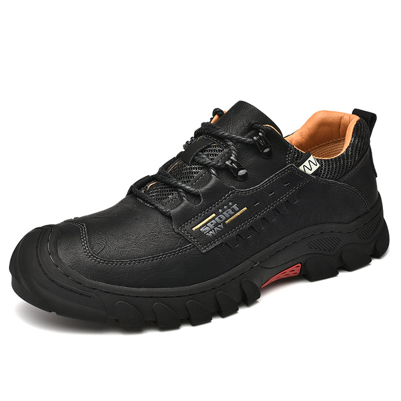 Autumn new outdoor hiking shoes casual shoes sports trekking men's shoes leather toe shoes
