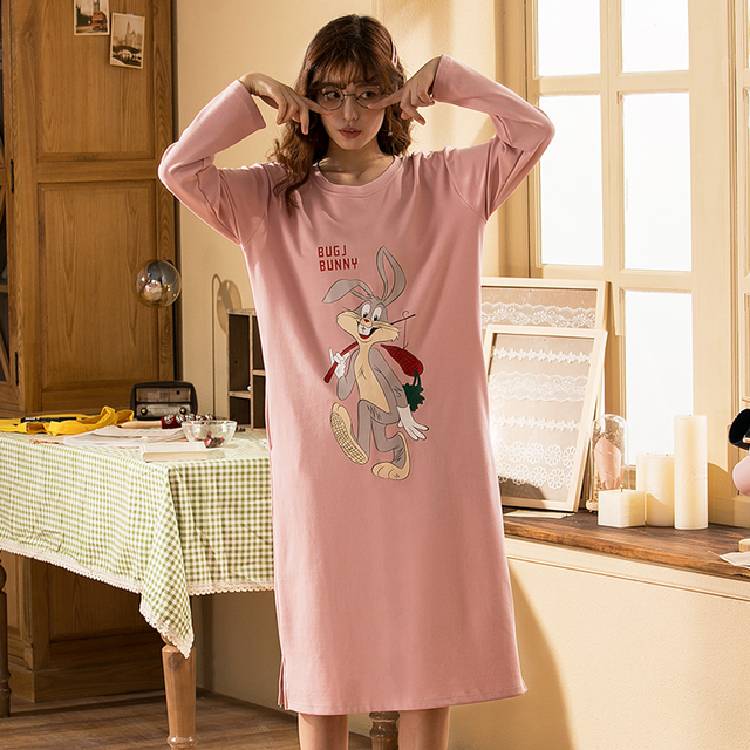 Plus Size Pyjamas Women Pijama Feminino Nightgown M 3XL Long Sleeved Nightgown Spring and Autumn Female Sleepwear