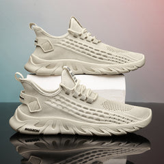Men's shoes 2023 new summer breathable thin section flying mesh shoes men's casual all-match deodorant mesh sports trendy shoes