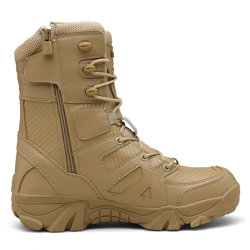 Military fans high-top tactical boots outdoor camping hiking boots men