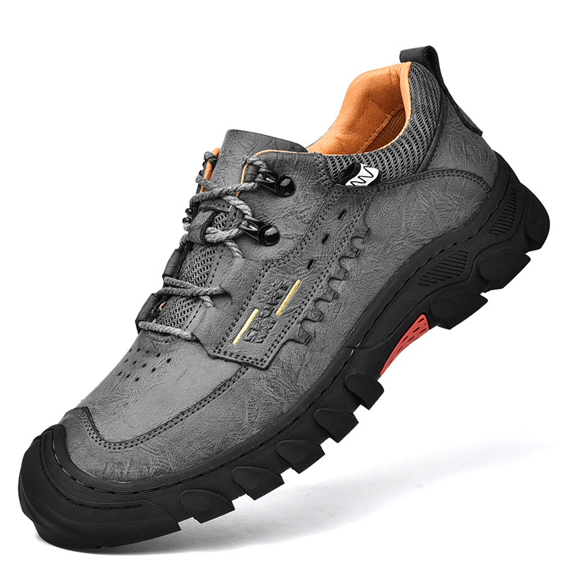 Autumn new outdoor hiking shoes casual shoes sports trekking men's shoes leather toe shoes