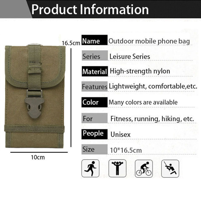 Men's Outdoor Tactical Waist Bag Molle Gym Bag Military Accessories Tool Bag Camping Hunting Phone Waist Bag