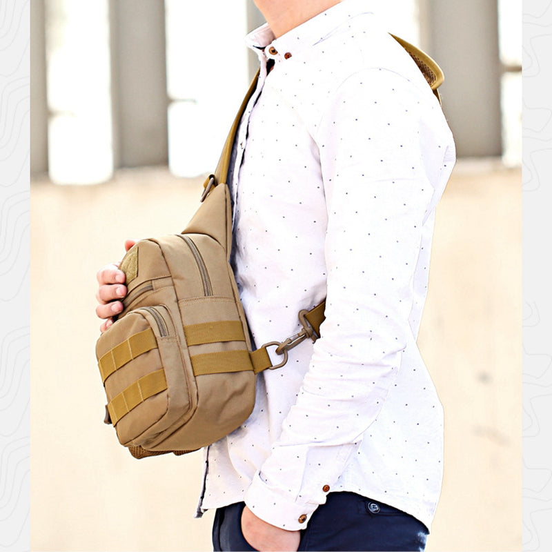 Men's Tactical Shoulder Bag Hiking Backpack Nylon Outdoor Hunting Camping Fishing Hiking Chest Shoulder Bag