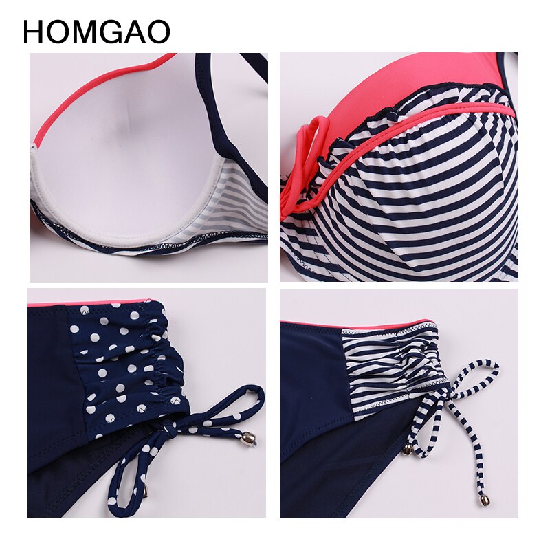 HOMGAO رفع Ruched البيكينيات ملابس النساء مثير قطعتين المايوه المرقعة البطن تحكم ثوب السباحة 2022 الإناث مجموعة L-4XL